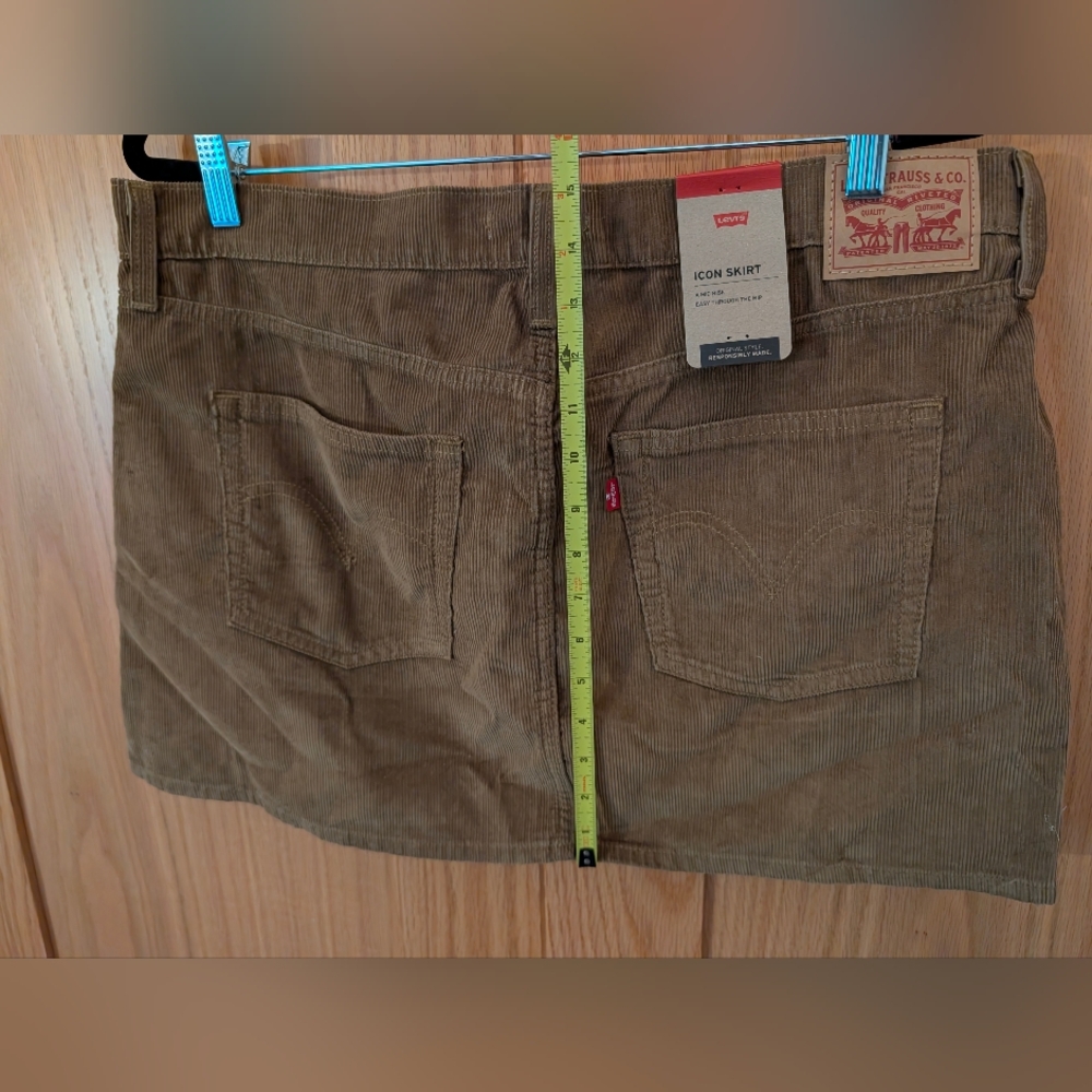 Levi's ICON Tan Corduroy Mini Skirt - Picture 9 of 9